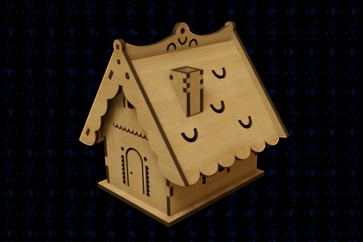 小木屋拼装模型3D图纸 Solidworks2018 附多种格式